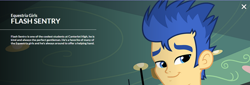 Size: 1246x426 | Tagged: safe, flash sentry, equestria girls, clothes, male, shirt, solo