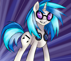 Size: 932x800 | Tagged: safe, artist:platinumpoinsetta, dj pon-3, vinyl scratch, pony, unicorn, female, horn, mare, solo