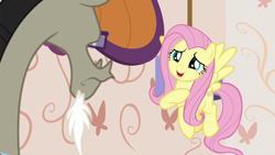 Size: 1280x720 | Tagged: safe, screencap, discord, fluttershy, pegasus, pony, discordant harmony