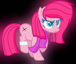 Size: 400x337 | Tagged: safe, artist:rainbowdashswagpony, pinkie pie, pony, alternate universe, clothes, pinkamena diane pie, scarf, solo