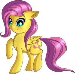 Size: 1064x1051 | Tagged: artist needed, safe, fluttershy, pegasus, pony, blushing, cute, female, raised hoof, shyabetes, simple background, smiling, solo, transparent background