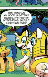 Size: 277x443 | Tagged: safe, artist:andypriceart, idw, flash sentry, pegasus, pony, idw micro series, spoiler:comic, armor, helmet, looking down, male, official comic, royal guard, stallion