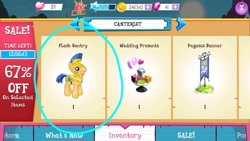 Size: 1280x720 | Tagged: safe, screencap, flash sentry, pony, gameloft, solo