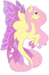 Size: 1435x2158 | Tagged: safe, artist:djspark3, fluttershy, seapony (g4), looking at you, seaponified, seapony fluttershy, simple background, smiling, solo, species swap, transparent background
