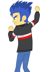 Size: 1600x2263 | Tagged: safe, artist:jucamovi1992, flash sentry, human, equestria girls, angry, fist, male, simple background, solo, transparent background, vector