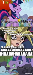 Size: 894x2029 | Tagged: safe, derpibooru import, edit, spike, twilight sparkle, dragon, atem, burn, crossover, image macro, insult, meme, yami yugi, yu-gi-oh!, yugioh abridged