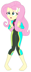 Size: 4378x10000 | Tagged: safe, artist:g-side sf, artist:gabosor, derpibooru exclusive, fluttershy, better together, equestria girls, forgotten friendship, absurd resolution, clothes, cute, feet, female, geode of fauna, hips, legs, ms paint, open mouth, redraw, simple background, skintight clothes, solo, swimsuit, toes, transparent background, tricolor swimsuit, vector, wetsuit