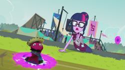 Size: 1083x611 | Tagged: safe, derpibooru import, edit, screencap, sci-twi, señor huevos, twilight sparkle, equestria girls, friendship games, make new friends but keep discord, puppet dimension