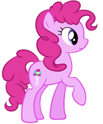 Size: 714x859 | Tagged: safe, artist:ayame-shiro, berry punch, berryshine, pinkie pie, oc, oc:balloon berry, earth pony, pony, female, fusion, mare, raised hoof, simple background, solo, transparent background