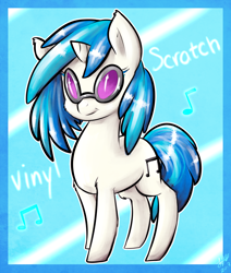 Size: 860x1016 | Tagged: safe, artist:lizzyoli-ravioli, dj pon-3, vinyl scratch, pony, unicorn, female, horn, mare, solo