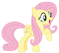 Size: 1200x1080 | Tagged: safe, artist:sketchmcreations, fluttershy, pegasus, pony, discordant harmony, cute, open mouth, raised hoof, shyabetes, simple background, solo, transparent background, vector