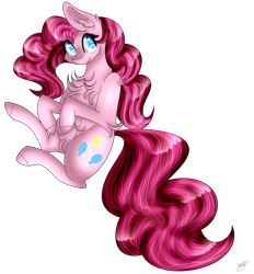 Size: 5204x5600 | Tagged: safe, artist:cat-chai, pinkie pie, earth pony, pony, absurd resolution, chest fluff, simple background, solo, transparent background