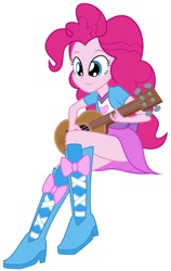 Size: 608x960 | Tagged: safe, pinkie pie, equestria girls, guitar, simple background, solo