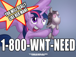 Size: 540x405 | Tagged: safe, artist:vest, derpibooru import, smarty pants, twilight sparkle, twilight sparkle (alicorn), alicorn, pony, lesson zero, advertisement, female, i really like her mane, mare, mismatched eyes, my little art challenge, open mouth, smiling, solo, spread wings, twilight snapple, want it need it, wide eyes