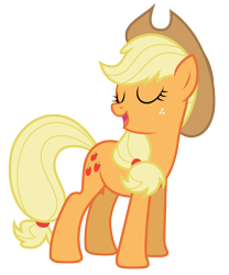 Size: 5811x7000 | Tagged: safe, artist:estories, applejack, earth pony, pony, absurd resolution, eyes closed, simple background, solo, transparent background, vector