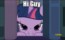 Size: 708x444 | Tagged: safe, derpibooru import, edit, edited screencap, screencap, twilight sparkle, twilight sparkle (alicorn), alicorn, amending fences, bedroom eyes, book, bookshelf, bronybait, caption, image macro, jay sherman, looking at you, meme, solo, stalker, the critic