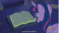 Size: 1284x717 | Tagged: safe, derpibooru import, screencap, twilight sparkle, twilight sparkle (alicorn), alicorn, pony, amending fences, book, discovery family logo, dust, female, mare, meme, twilight's canterlot home, youtube caption