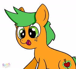 Size: 4600x4200 | Tagged: safe, artist:radek1212, oc, oc only, oc:applefire, dracony, hybrid, absurd resolution, interspecies offspring, offspring, parent:applejack, parent:spike, parents:applespike, simple background, solo, white background