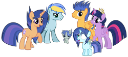 Size: 4537x2029 | Tagged: safe, artist:winglightyt, flash sentry, twilight sparkle, oc, alicorn, pegasus, pony, unicorn, absurd resolution, family, female, flashlight, male, next generation, shipping, simple background, straight, transparent background