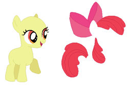 Size: 483x323 | Tagged: safe, artist:selenaede, apple bloom, earth pony, pony, base, simple background, solo, white background