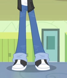 Size: 329x379 | Tagged: safe, flash sentry, equestria girls, equestria girls (movie), clothes, legs, pants, pictures of legs, shoes, sneakers