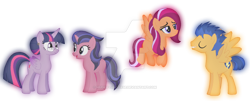 Size: 1024x414 | Tagged: safe, artist:mudkipzuniverse, flash sentry, twilight sparkle, alicorn, pegasus, pony, unicorn, family, female, flashlight, male, next generation, shipping, straight