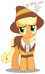 Size: 1826x3000 | Tagged: safe, artist:brony-works, applejack, smart cookie, earth pony, pony, hearth's warming eve (episode), hat, simple background, solo, transparent background, vector