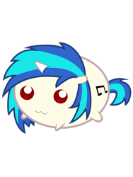 Size: 900x1200 | Tagged: safe, artist:leelah-sama, dj pon-3, vinyl scratch, pony, unicorn, blob, blob ponies, cute, solo