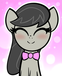 Size: 843x1022 | Tagged: safe, artist:furrgroup, octavia melody, earth pony, pony, blushing, bowtie, cute, smiling, tavibetes