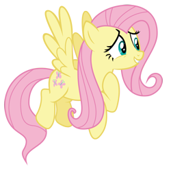 Size: 5496x5400 | Tagged: safe, artist:sinkbon, fluttershy, pegasus, pony, the one where pinkie pie knows, absurd resolution, flying, hoof on chest, simple background, solo, transparent background, vector