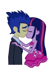 Size: 736x1040 | Tagged: safe, flash sentry, twilight sparkle, equestria girls, female, flashlight, kissing, love, male, romance, shipping, straight