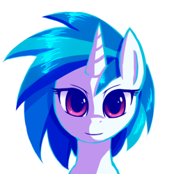 Size: 1000x1000 | Tagged: safe, artist:coma392, dj pon-3, vinyl scratch, pony, unicorn, bust, looking at you, pixiv, portrait, simple background, solo, white background