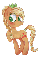 Size: 2000x2800 | Tagged: safe, artist:patchnpaw, applejack, crystal pony, earth pony, pony, apple eyes, crystallized, simple background, solo, transparent background, wingding eyes