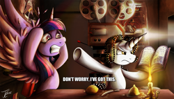 Size: 1250x714 | Tagged: safe, artist:jamescorck, derpibooru import, twilight sparkle, twilight sparkle (alicorn), oc, oc:movie slate, alicorn, pony, ask, book, female, indiana jones, mare, national treasure, poster, tumblr