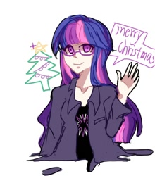 Size: 450x512 | Tagged: safe, artist:mori, derpibooru import, twilight sparkle, human, glasses, humanized, pixiv, solo