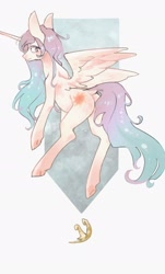 Size: 1156x1916 | Tagged: safe, artist:toki, princess celestia, alicorn, pony, female, jewelry, looking back, mare, missing accessory, solo, tiara