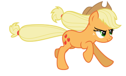 Size: 9000x5431 | Tagged: safe, artist:estories, applejack, earth pony, pony, absurd resolution, running, simple background, solo, transparent background, vector