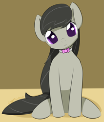 Size: 1365x1601 | Tagged: safe, artist:icy wings, octavia melody, earth pony, pony, bowtie, cute, head tilt, looking at you, sitting, solo, tavibetes