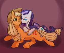 Size: 1280x1054 | Tagged: safe, artist:rarijack-countrycouture, applejack, rarity, earth pony, pony, unicorn, female, lesbian, rarijack, shipping