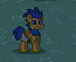 Size: 343x283 | Tagged: safe, flash sentry, pegasus, pony, male, pony town, royal guard, royal guard armor, solo, stallion