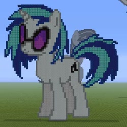 Size: 445x446 | Tagged: safe, dj pon-3, vinyl scratch, pony, unicorn, minecraft, minecraft pixel art, pixel art