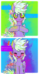 Size: 490x920 | Tagged: safe, artist:chalnsaw, cloudchaser, fluttershy, pegasus, pony, blushing, comic, implied lesbian, solo