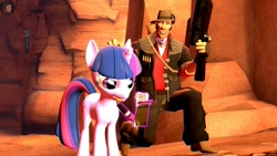 Size: 1191x670 | Tagged: safe, artist:gbrushandpaint, derpibooru import, twilight sparkle, 3d, crossover, gmod, sniper, team fortress 2