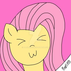 Size: 900x893 | Tagged: safe, artist:rajih0092, fluttershy, pegasus, pony, female, mare, solo, watermark