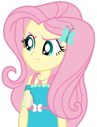 Size: 2216x2900 | Tagged: safe, artist:sketchmcreations, fluttershy, a little birdie told me, better together, equestria girls, angry, annoyed, frown, geode of fauna, madorable, magical geodes, simple background, transparent background, vector