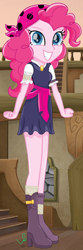 Size: 1232x3712 | Tagged: safe, artist:lightningsentry1, pinkie pie, equestria girls, my little pony: the movie, boots, clothes, cute, diapinkes, hat, high heel boots, looking at you, pirate, pirate hat, pirate pinkie pie, pirate ship, shoes, smiling, solo