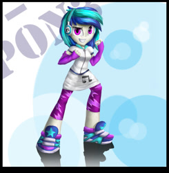 Size: 979x1000 | Tagged: safe, artist:aschenstern, dj pon-3, vinyl scratch, equestria girls, solo