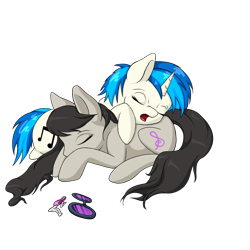 Size: 2000x2000 | Tagged: safe, artist:cleoziep, dj pon-3, octavia melody, vinyl scratch, earth pony, pony, unicorn, eyes closed, female, mare, open mouth, simple background, sleeping, transparent background