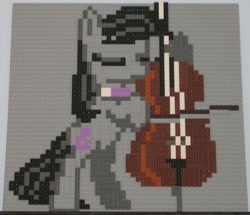 Size: 452x388 | Tagged: safe, artist:fallsilently, octavia melody, earth pony, pony, cello, mosaic, musical instrument, photo