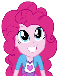 Size: 1590x2048 | Tagged: safe, artist:thebarsection, pinkie pie, equestria girls, friendship games, clothes, cute, diapinkes, female, simple background, skirt, solo, transparent background, vector